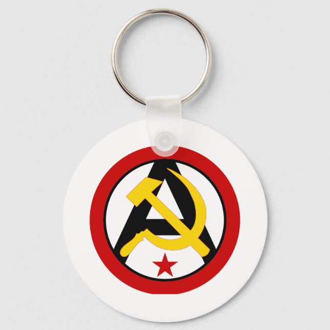 Anarcho-kommunistisches Logo Schlüsselanhänger (Vorderseite)