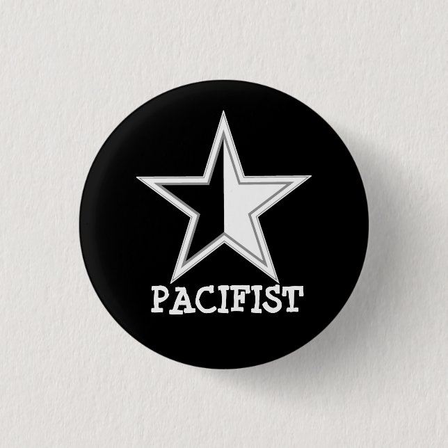 Anarcho-Pazifist Stern-Knopf Button (Vorderseite)