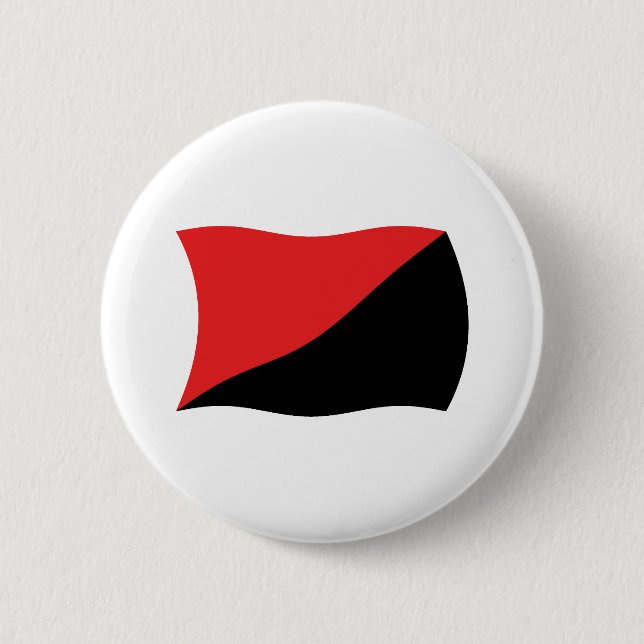 Anarcho-Syndikalismus-Flaggen-Button Button (Vorderseite)