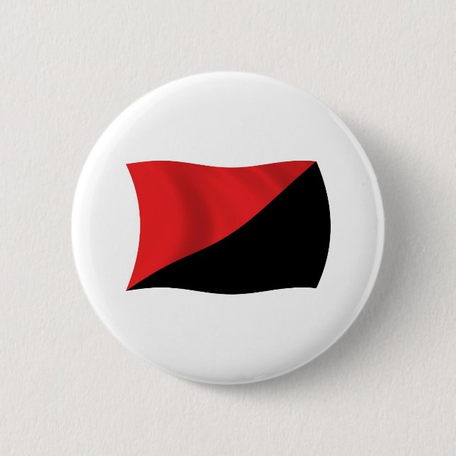 Anarcho-Syndikalismus-Flaggen-Button Button (Vorderseite)