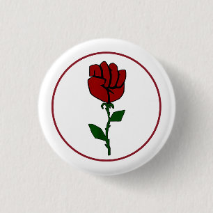 Anarcho-Syndikalismus-Rose Button