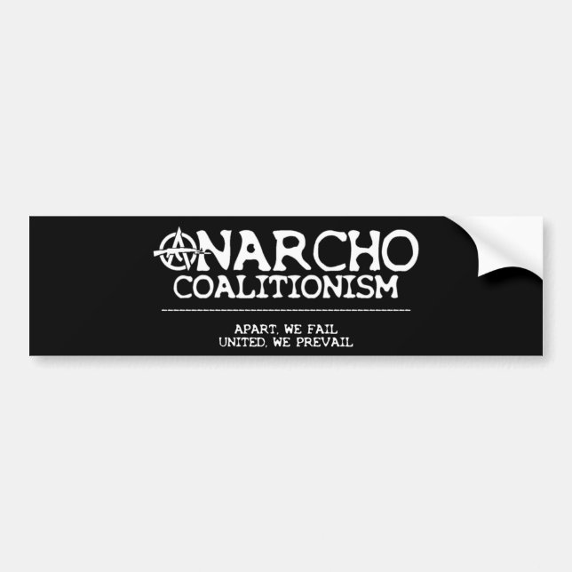 #AnarchoCoalitionism Autoaufkleber (Vorne)