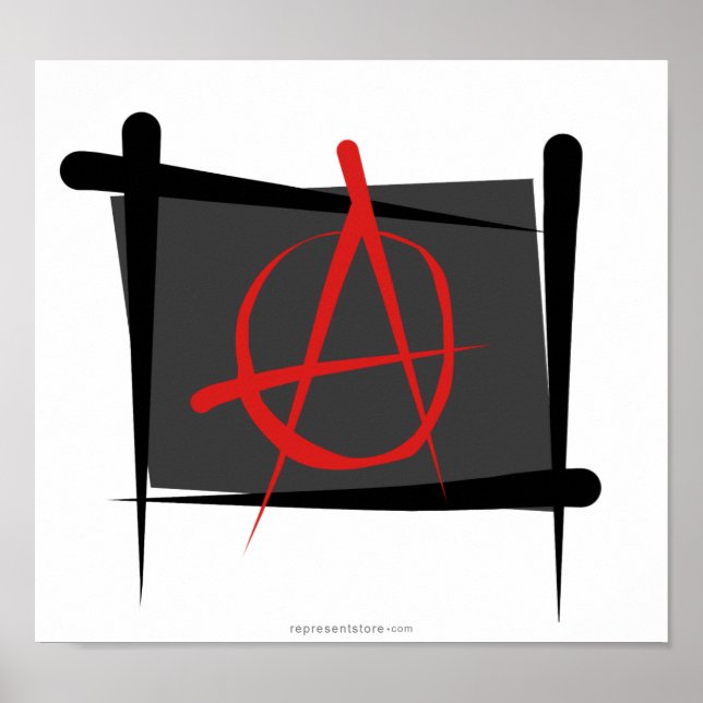 Anarchy Brush Flag Poster (Vorne)