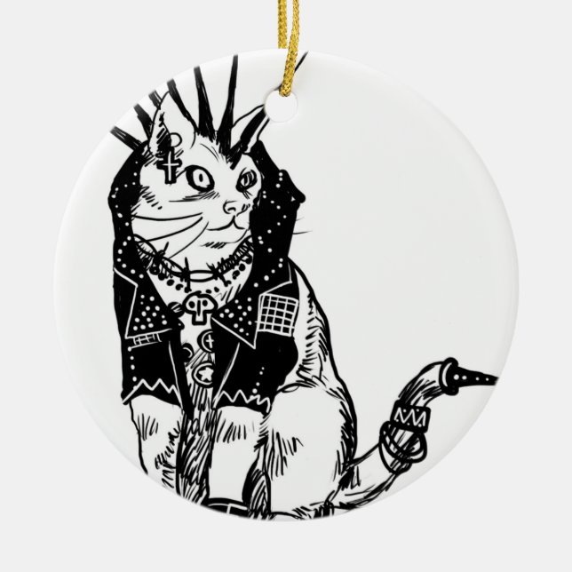 Anarkitty in Großbritannien Keramikornament (Vorne)