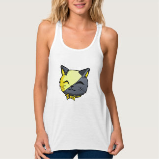 Anarkitty Tank - AnCat Black and Yellow Cat T-Shir Top