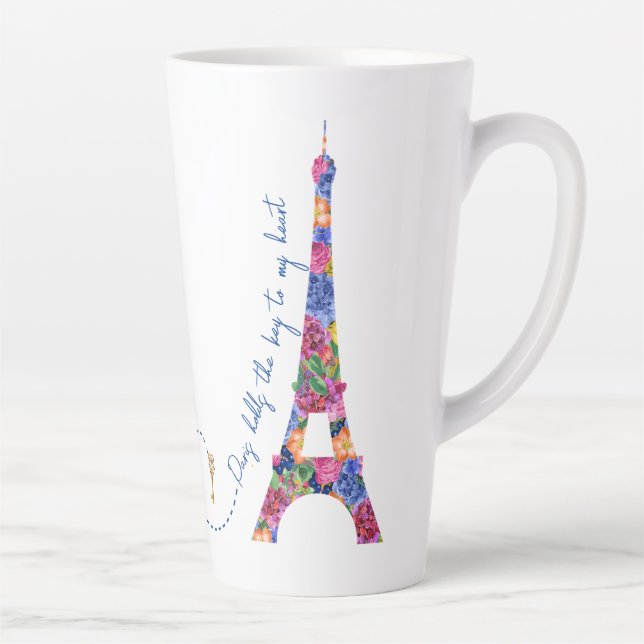 Anastasia Floral Eiffel Tower Paris Milchtasse (Rechts)