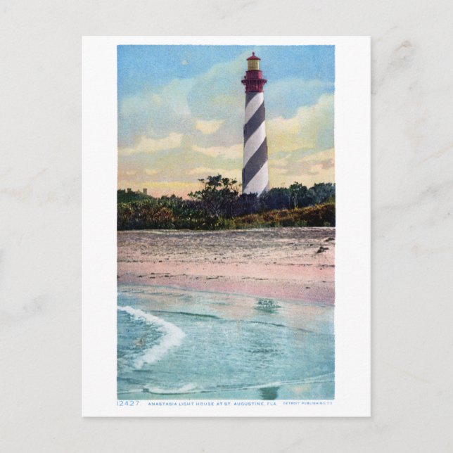 Anastasia Light House Vintage Postkarte wiederherg (Vorderseite)