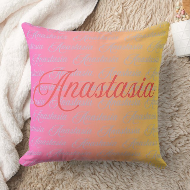 Anastasia Name Design Pattern Kissen (Decke)