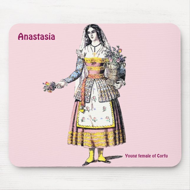 ANASTASIEN ~ Junge Frau CORFU ~ Personalisiert Mousepad (Vorne)