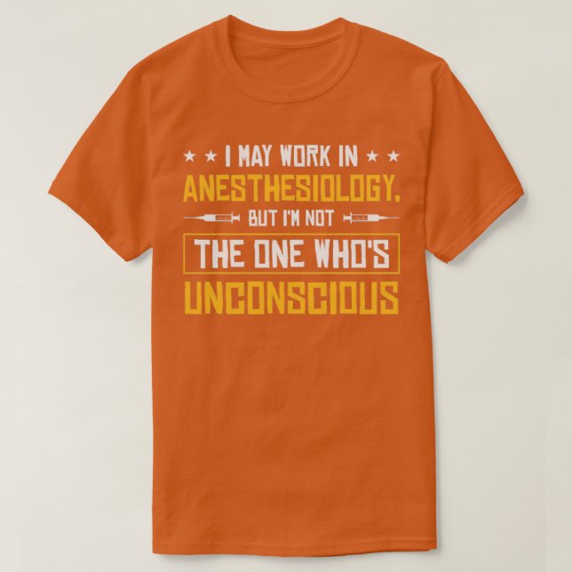 Anästhesie Anästhesiologe Nurse Anästhesiologie T-Shirt (Design vorne)