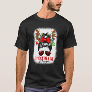 Anästhesie-Krankenschwester Unordentlicher Dutt Cr T-Shirt