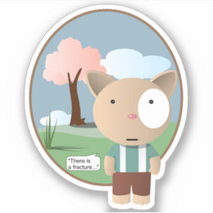 Anästhesie Orthopädie Es gibt eine Fraktur Aufkleber