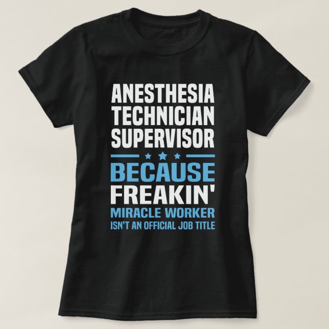 Anästhesie Technischer Leiter T-Shirt (Design vorne)