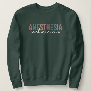 Anästhesie Technischer Retro Anästhetikum Tech Sweatshirt