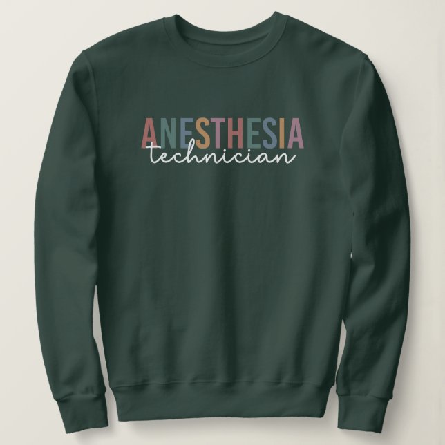 Anästhesie Technischer Retro Anästhetikum Tech Sweatshirt (Design vorne)
