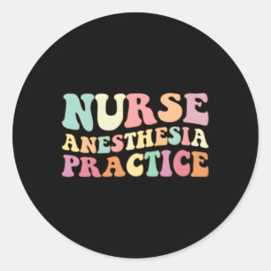 Anästhesie Übung Nurse Nurse Anästhesie Praxis Runder Aufkleber