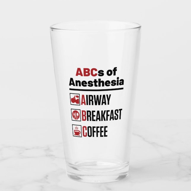 Anästhesiologe Anästhesiologie Doktor Nurse Funny Glas (Vorderseite)