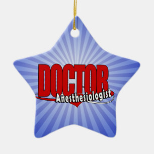 Anästhesiologe DOKTOR BIG RED LOGO Keramik Ornament