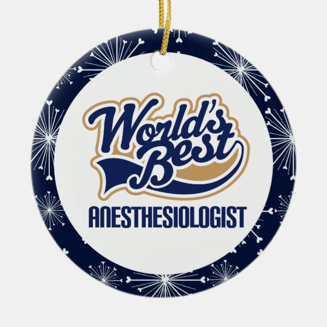 Anästhesiologe-Geschenk-Verzierung Keramikornament (Vorne)