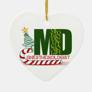 Anästhesiologe MERRY CHRISTMAS Keramik Ornament