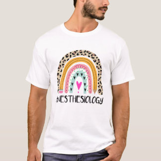 Anästhesiologe Rainbow Heart Anästhesie Doktor T-Shirt
