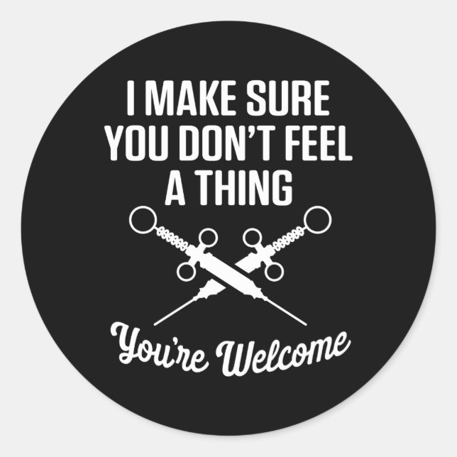 Anästhesiologie Nurse Anästhesiologie Runder Aufkleber (Vorderseite)