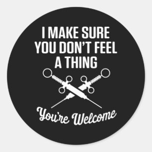 Anästhesiologie Nurse Anästhesiologie Runder Aufkleber