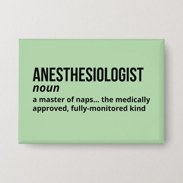 Anästhesiologin Definition - Funny Doctor Gift Button (Vorderseite)