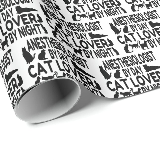 Anästhesiologische Lieben Katzen Geschenkpapier (Rolleneckpunkt)