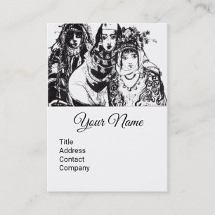 ANATOLIAN GIRLS Black Whiye Ethnic Fashion Zeichne Visitenkarte