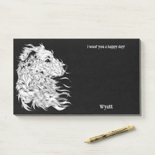 Anatolian Shepherd Abstrakt Art Dog Name Post-it Klebezettel