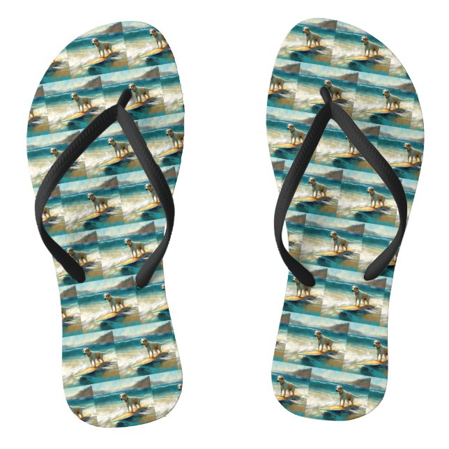 Anatolian Shepherd Beach Surfmalerei Flip Flops (Fußbett)
