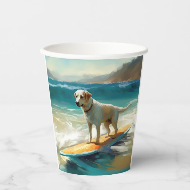 Anatolian Shepherd Beach Surfmalerei Pappbecher (Vorderseite)