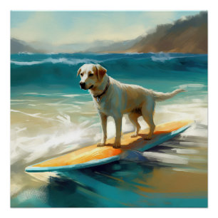 Anatolian Shepherd Beach Surfmalerei Poster