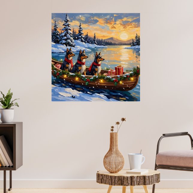 Anatolian Shepherd Christmas Boat Holiday Poster (Wohnzimmer 3)
