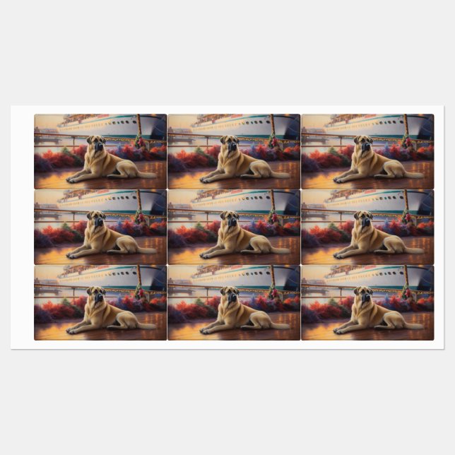 Anatolian Shepherd Christmas Cruise: Pawsome Etiketten (Blatt)