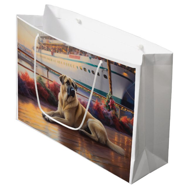 Anatolian Shepherd Christmas Cruise: Pawsome Große Geschenktüte (Vorderseite Schrägansicht)