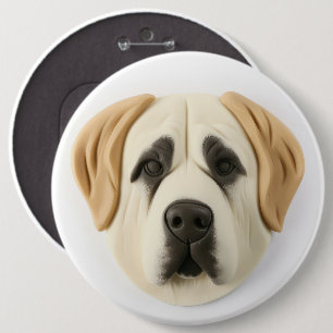 Anatolian Shepherd Dog 3D Inspiriert Button
