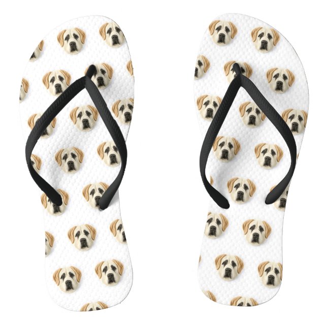 Anatolian Shepherd Dog 3D Inspiriert Flip Flops (Fußbett)