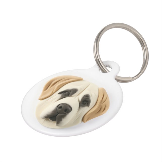 Anatolian Shepherd Dog 3D Inspiriert Haustiermarke (Seite)