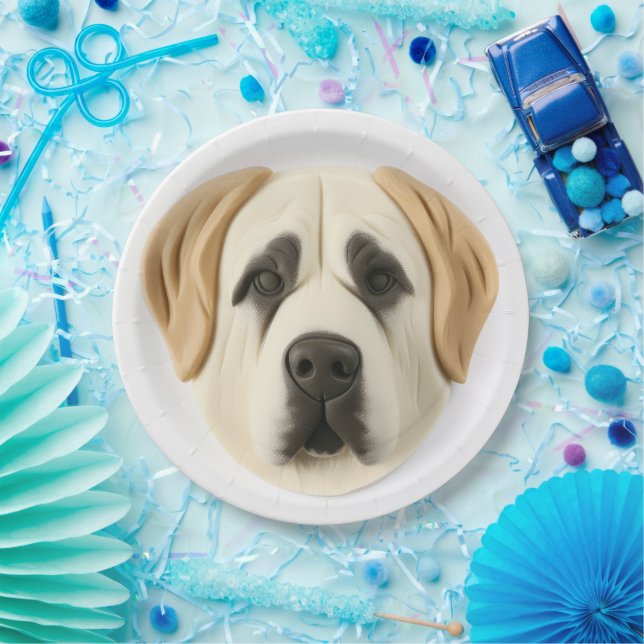 Anatolian Shepherd Dog 3D Inspiriert Pappteller (Party)