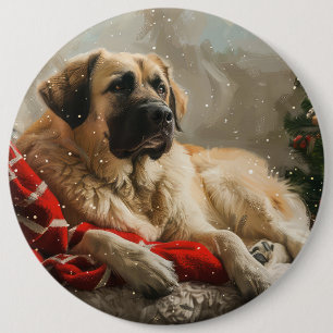 Anatolian Shepherd Dog Christmas festival Button