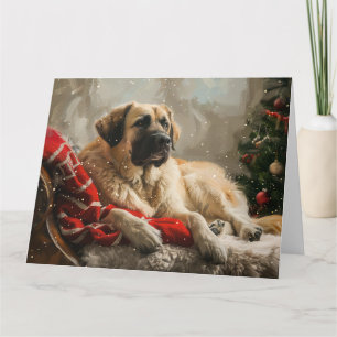Anatolian Shepherd Dog Christmas festival Karte