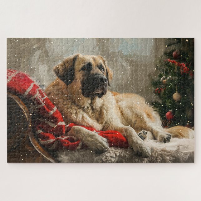 Anatolian Shepherd Dog Christmas festival Puzzle (Horizontal)