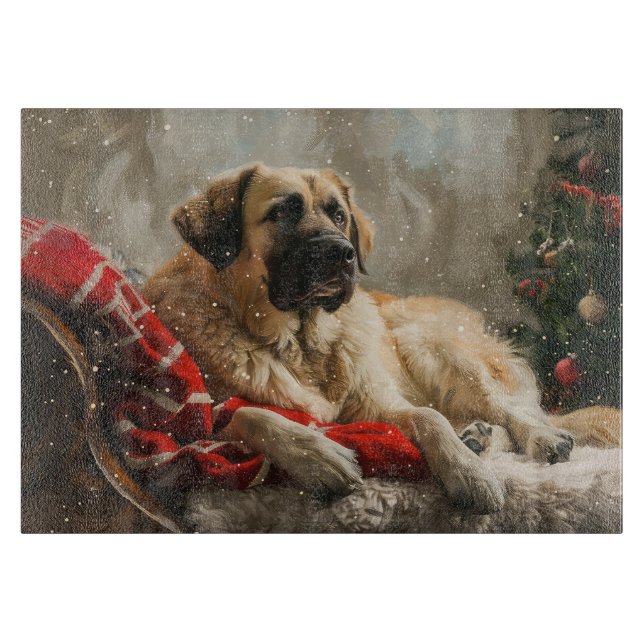 Anatolian Shepherd Dog Christmas festival Schneidebrett (Vorderseite)