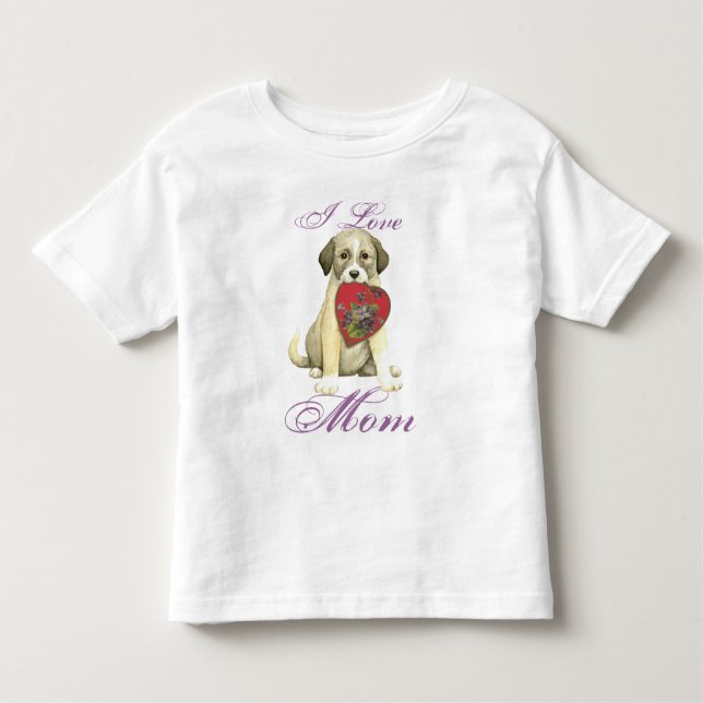 Anatolian Shepherd Dog Heart Mama Kleinkind T-shirt (Vorderseite)