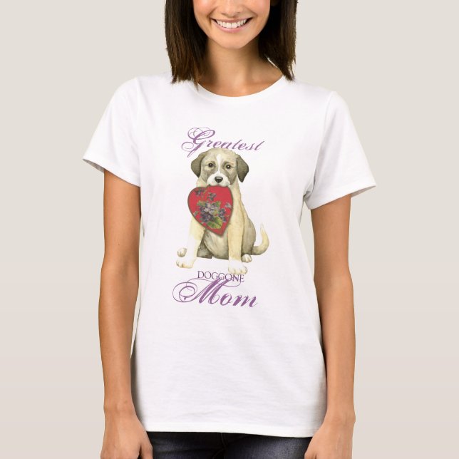 Anatolian Shepherd Dog Heart Mama T-Shirt (Vorderseite)