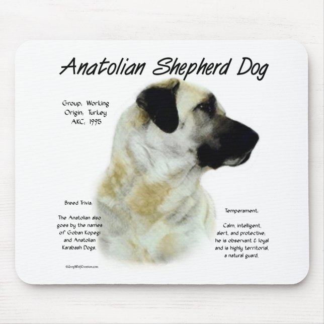 Anatolian Shepherd Dog History Mousepad (Vorne)