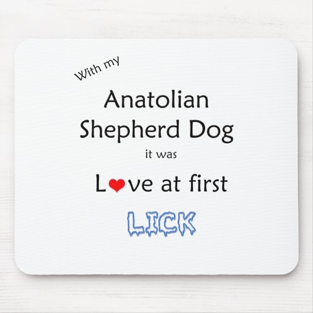 Anatolian Shepherd Dog Lick Design Mousepad (Vorne)