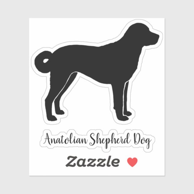 Anatolian Shepherd Dog Silhouette Cool Canine Aufkleber (Blatt)